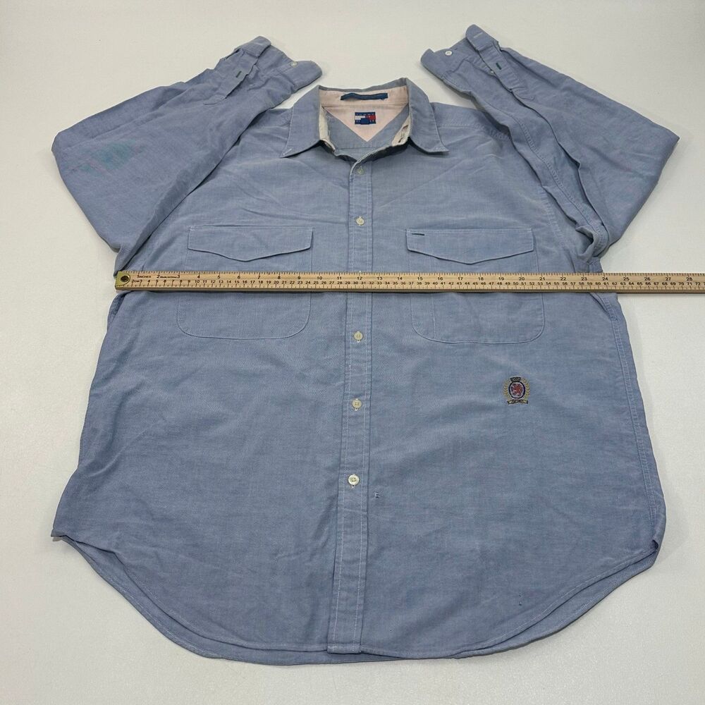 Tommy Hilfiger Men's Button-Down Shirt Light Blue Size L - Picture 3 of 6